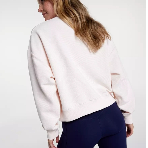 CALIA by Carrie Faded Pink Ellevate Ottoman Funnel Pullover Size XL - Picture 2 of 7